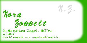 nora zoppelt business card